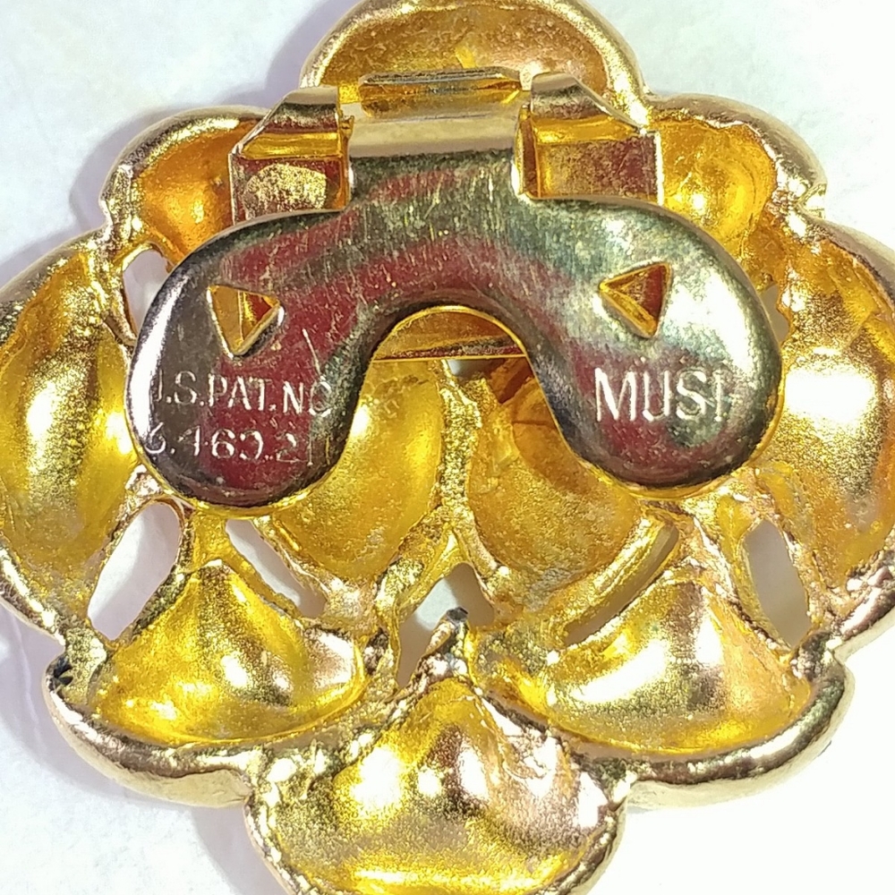 MUSI SHOE CLIPS - VINTAGE GOLDTONE BRUSHED FINISH - Picture 3 of 5